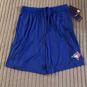Fanatics Toronto Blue Jays Training Shorts Men Blue Workout Athletic NWT